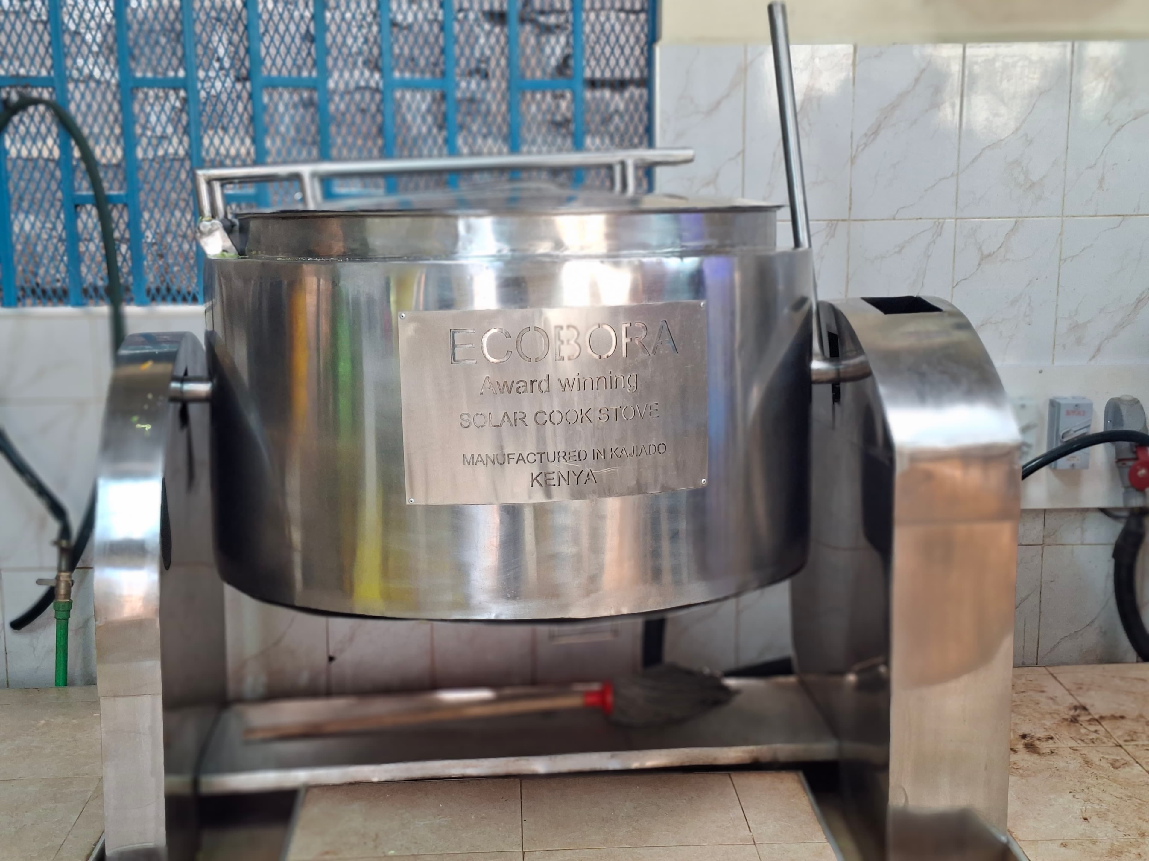 Electric cookstoves in a school kitchen, Kenya